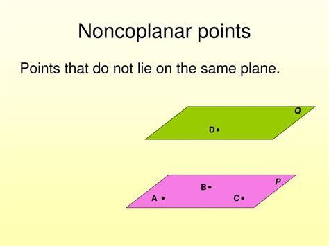 what are non coplanar points|coplanar and non coplanar points.